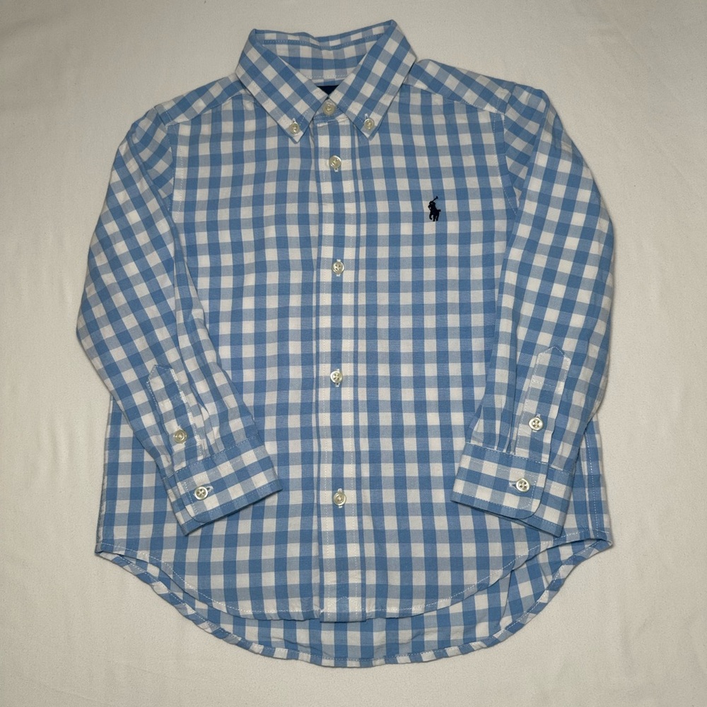 Ralph Lauren Boys Blue/White Checkered Shirt